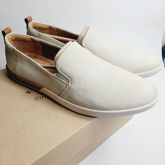 NEW Kork-Ease Peyton Napa Suede Leather Flats Slip on shoe Size 11 Cream - Picture 6 of 7